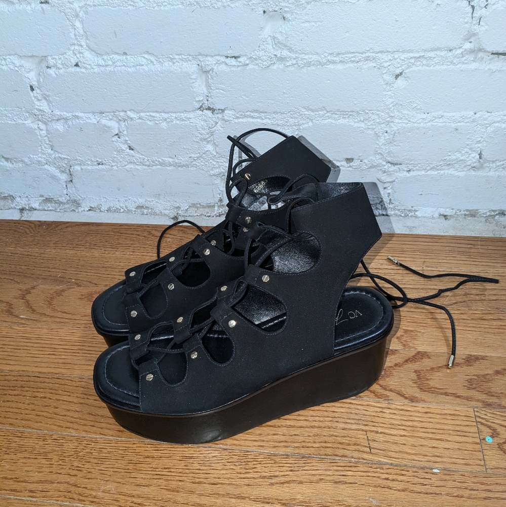 Women's Black Platform Sandals